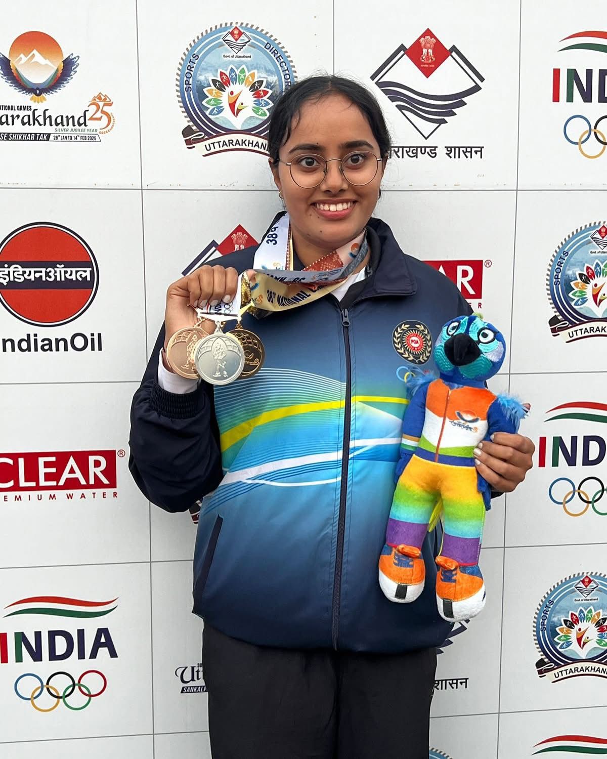 Punjabi University archer Preneet Kaur wins three medals while setting a national record
